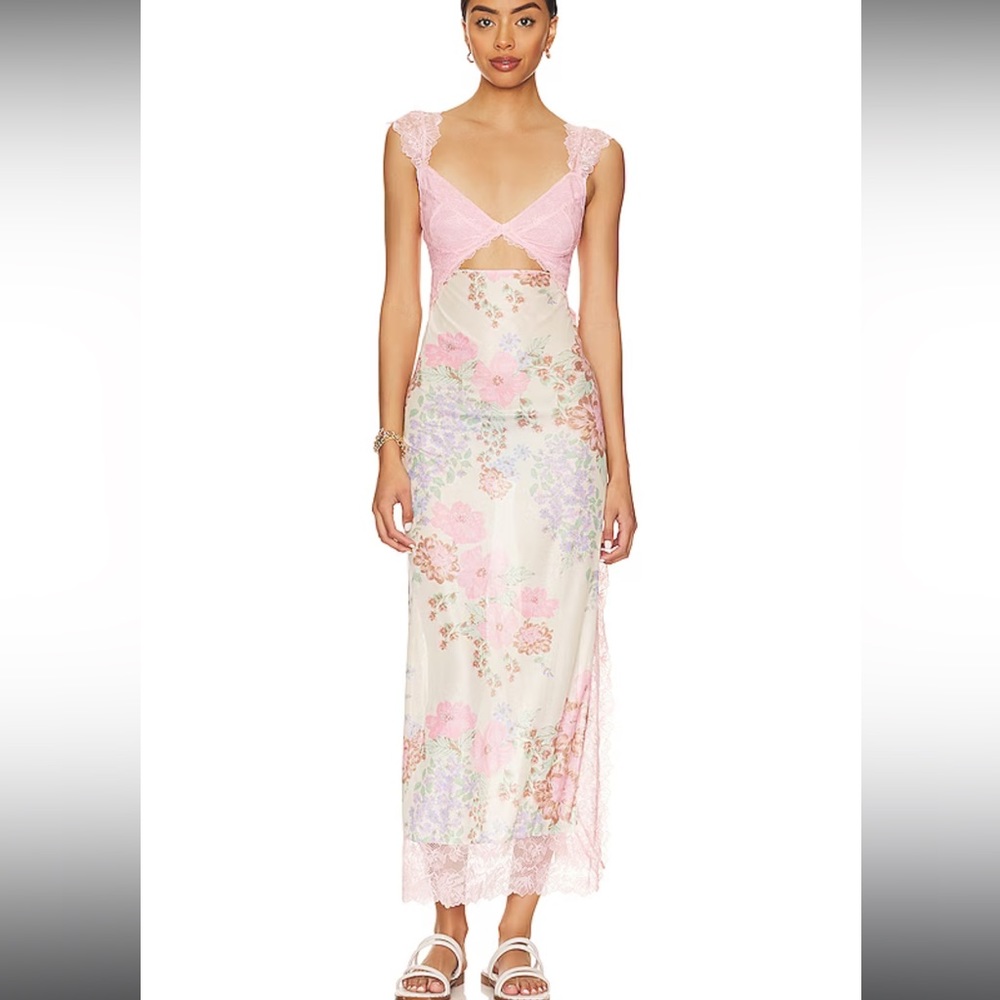 Free People Suddenly Fine Maxi Slip Dress- Medium
